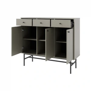 Komoda s tromi dverami a tromi zásuvkami Sakai 3 3F 3S T827 Eukalyptus