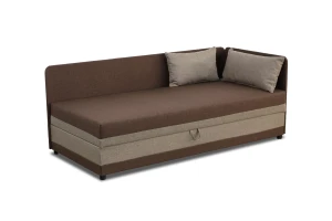 Jednolôžková posteľ s úložným priestorom Hirek Eko 80x180 Hnedá/Béžová