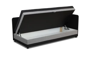 Jednolôžková posteľ s úložným priestorom Hirek Eko 80x180 Čierna/Sivá