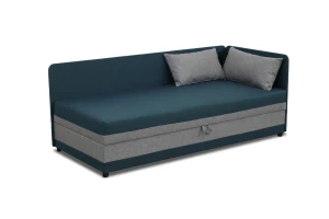 Jednolôžková posteľ s úložným priestorom Hirek Eko 80x200 Tyrkysová/Sivá