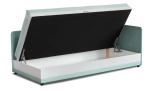 Jednolôžková posteľ s úložným priestorom Hirek Eko 80x180 Mätová/Sivá