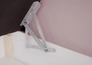 Jednolôžková posteľ s úložným priestorom Hirek Eko 90x200 Ružová/Sivá