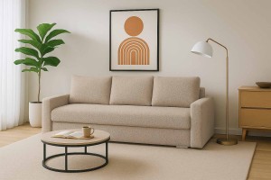 Rozkladacia pohovka s funkciou spania SILVER PRIMA boucle béžová