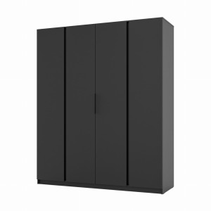 Šatníková skriňa do predsiene a spálne 4-dverová s policami Dravero BL/BL 4F