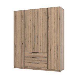 Šatníková skriňa do predsiene a spálne 4-dverová so zásuvkami Dravero EV/EV 4F 3S