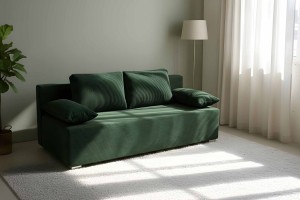 Rozkladacia pohovka Lunera Prima 2 manšester zelená