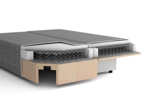 Rozkladacia pohovka Lunera Prima 2 manšester ružová