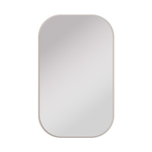 Obdĺžnikové zrkadlo so zaoblenými rohmi Flana 702 Béžové