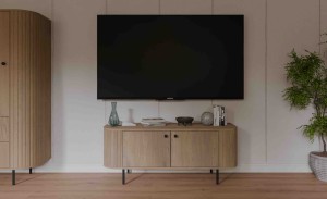 TV skrinka do obývačky s dvomi dvierkami Flana 302 2F Dub Cremona