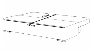 Rozkladacia pohovka Lunera 2 manšestrová krémová