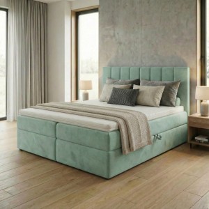 Kontinentálna posteľ 140x200 SONNO BELLO Mätová 2 úložné priestory