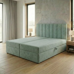 Kontinentálna posteľ 140x200 SONNO BELLO Mätová 2 úložné priestory