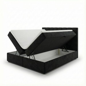 Kontinentálna posteľ 160x200 SONNO BELLO Čierna 2 úložné priestory