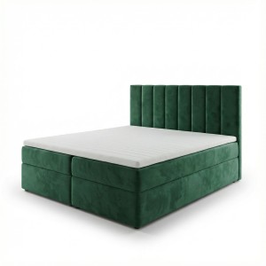 Kontinentálna posteľ 160x200 SONNO BELLO Fľaškovozelená 2 úložné priestory