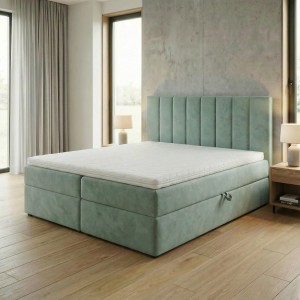 Kontinentálna posteľ 180x200 SONNO BELLO Mätová 2 úložné priestory