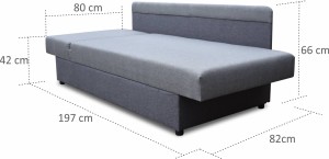Čalúnená posteľ s boxom 80x200 Dawid Šedá