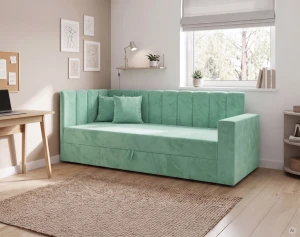 Jednolôžková váľanda s úložným priestorom Sovaro PRO 80x200 mätová
