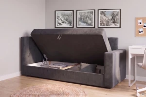 Jednolôžková váľanda s úložným priestorom Sovaro PRO 80x200 mätová
