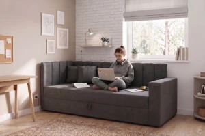 Jednolôžková váľanda s úložným priestorom Sovaro PRO 80x200 mätová