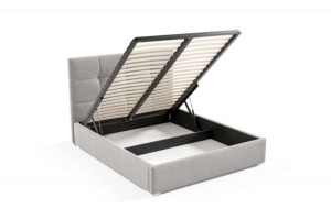 Čalúnená posteľ s matracom Harry 140x200 béžová Kovový rám