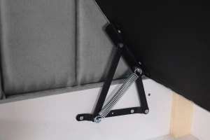 Jednolôžková váľanda s úložným priestorom a pružinami Sovaro PRO PLUS 90x200 sivá