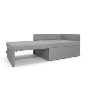 Malá rozkladacia rohová pohovka pre deti s funkciou spania Milavo Sivá