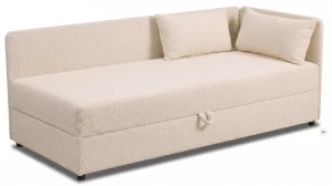 Váľanda jednolôžko s úložným priestorom Hirek Eko 80x180 Bouclé krémová