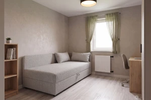 Váľanda jednolôžko s úložným priestorom Hirek Eko 80x200 Bouclé sivá