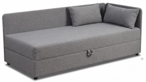 Váľanda jednolôžko s úložným priestorom Hirek Eko 90x200 Bouclé grafitová