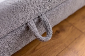 Váľanda jednolôžko s úložným priestorom Hirek Eko 90x200 Bouclé grafitová