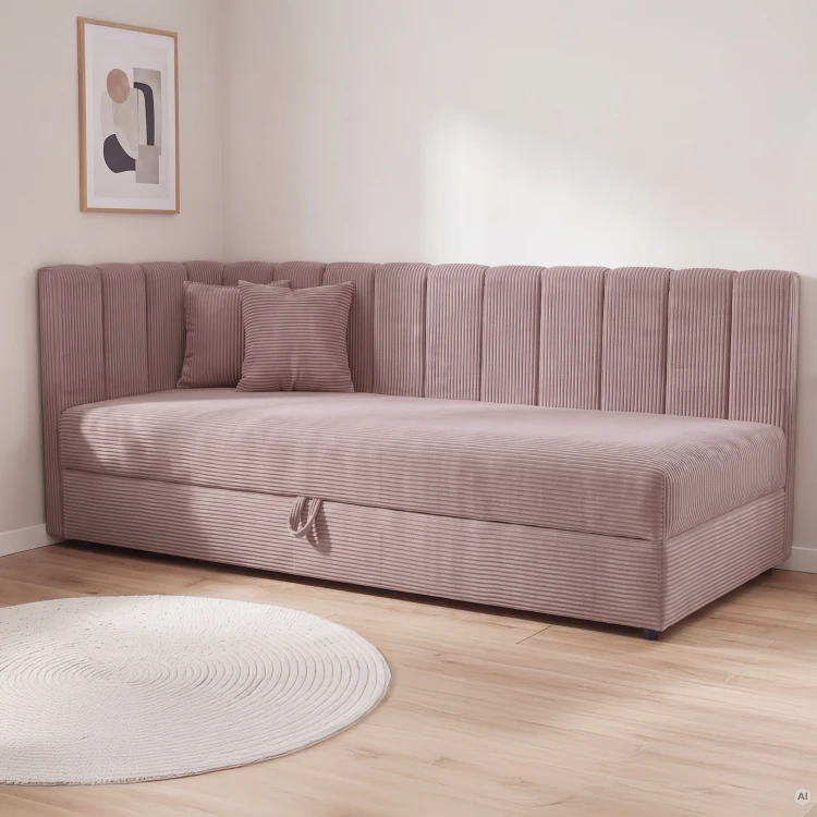 Jednolôžková posteľ Sovaro Plus 80x200 Menčester Ružová