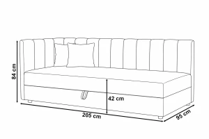 Jednolôžková posteľ Sovaro Plus 90x200 Menčester Krémová