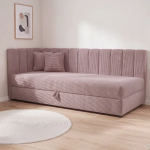 Jednolôžková posteľ Sovaro Plus 90x200 Menčester Ružová