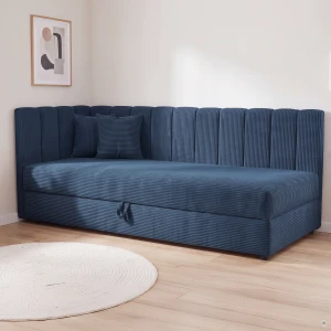 Jednolôžková posteľ Sovaro Plus 120x200 Menčester Tmavomodrá