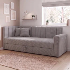 Posteľ s úložným priestorom Sovaro PRO 80x180 Menčester Sivá