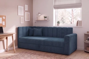 Posteľ pre mládež Sovaro PRO PLUS 80x200 Menčester Tmavomodrá
