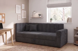 Posteľ pre mládež Sovaro PRO PLUS 90x200 Menčester Antracitová