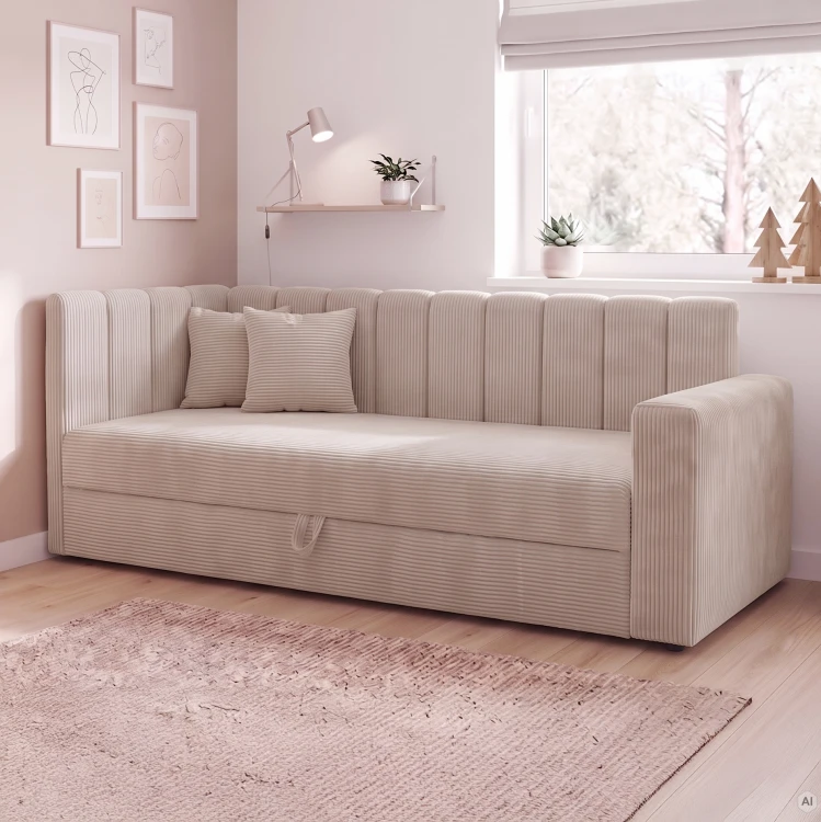 Posteľ pre mládež Sovaro PRO PLUS 90x200 Menčester Krémová