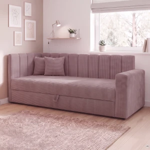 Posteľ pre mládež Sovaro PRO PLUS 90x200 Menčester Ružová