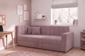 Posteľ pre mládež Sovaro PRO PLUS 90x200 Menčester Ružová