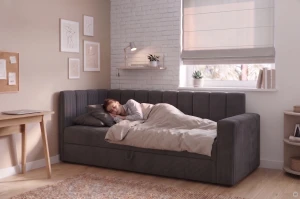 Posteľ pre mládež Sovaro PRO PLUS 90x200 Menčester Ružová