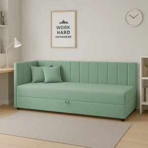 Kontinentálna jednolôžková posteľ Sofaro Plus 120x200 Mätová