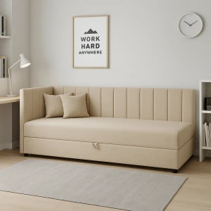 Kontinentálna jednolôžková posteľ Sofaro Plus 120x200 Béžová
