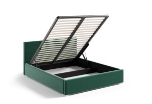 Čalúnená posteľ Katia 160x200 Sivý kovový rám