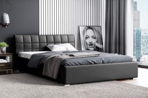 Čalúnená posteľ Kendi 160x200 Čierny