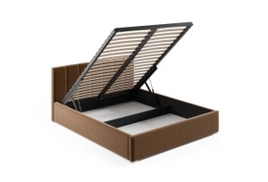 Čalúnená posteľ Ledo 180x200 Sivý kovový rám