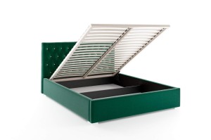 Čalúnená posteľ s matracom Lena 180x200 Modrá