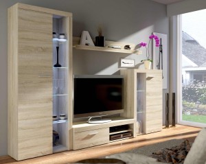 Regál s vitrínou Rumba SO01 Sonoma Oak