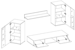 Nástenná skrinka Salsa SO01 Sonoma Oak