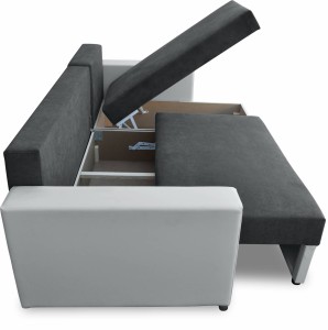 Rohová pohovka s funkciou spania Roller Biela/Graphite